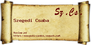 Szegedi Csaba névjegykártya